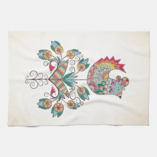 Linge De Cuisine poussin chic Boho sur fleur