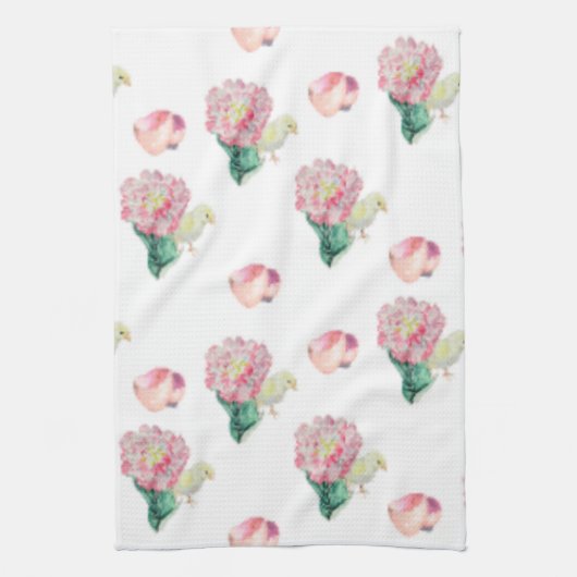 Linge De Cuisine Poussin de Pâques et Tulipe Bébé Nugget (Vertical)