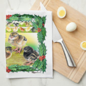 Linge De Cuisine Poussins de Noël (Quart Plié)