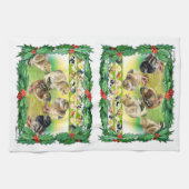 Linge De Cuisine Poussins de Noël (Horizontal)