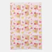 Linge De Cuisine Poussins de Pâques rose Motif (Vertical)