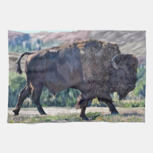 Linge De Cuisine Prairie de bison américain faune