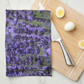 Linge De Cuisine prairie de lavande violette (Quart Plié)
