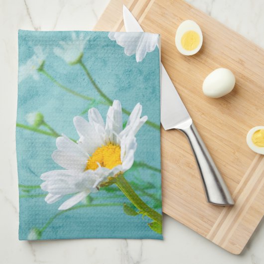 Linge De Cuisine Prairie de pâquerettes (Quart Plié)