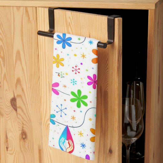 Linge De Cuisine Prairie en Fleur (Pliage en tiers)