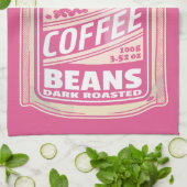 Linge De Cuisine Premium espresso café haricots rose nourriture pop (Plié)