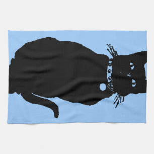 Linge De Cuisine Prenez garde du chat noir