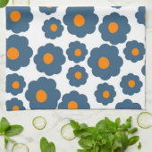 Linge De Cuisine Preppy Blue Orange Hippie Motif (Plié)