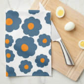 Linge De Cuisine Preppy Blue Orange Hippie Motif (Quart Plié)