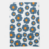 Linge De Cuisine Preppy Blue Orange Hippie Motif (Vertical)