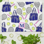 Linge De Cuisine Preppy Tennis Navy Monogram (Plié)