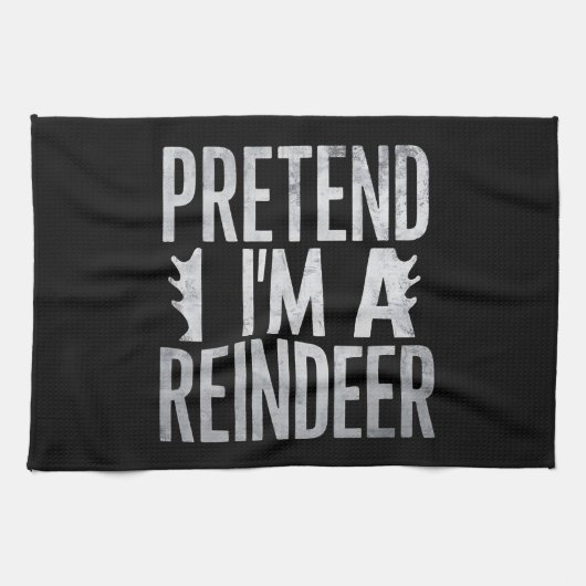 Linge De Cuisine Prétendre un costume de Noël de rennes (Horizontal)