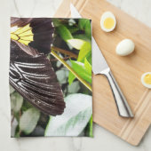 Linge De Cuisine pretty black yellow butterfly photographe (Quart Plié)