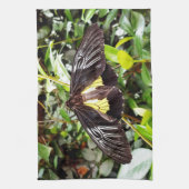 Linge De Cuisine pretty black yellow butterfly photographe (Vertical)
