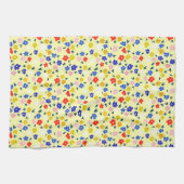 Linge De Cuisine Pretty Dainty Cute Floral on Pastel Yellow (Horizontal)