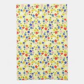 Linge De Cuisine Pretty Dainty Cute Floral on Pastel Yellow (Vertical)
