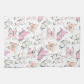 Linge De Cuisine Pretty Pink Butterfly Pattern (Horizontal)