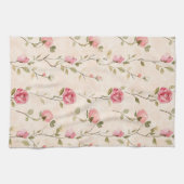 Linge De Cuisine Pretty Pink Cream Roses Floral (Horizontal)