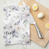 Linge De Cuisine Pretty Purple Flowers   (Quart Plié)