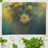 Linge De Cuisine Pretty Yellow Flowers  (Plié)