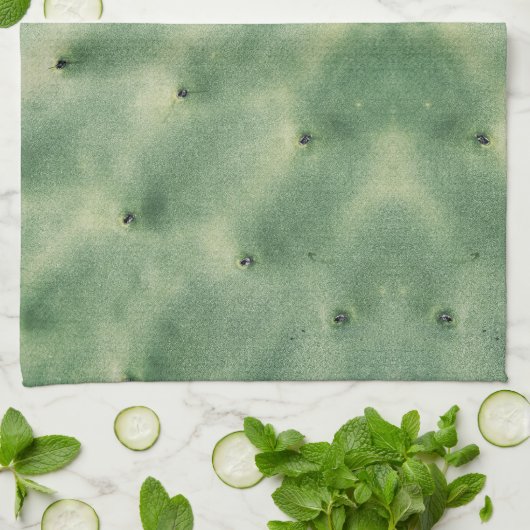 Linge De Cuisine Prickly Pear Texture Pale Pastel Vert (Plié)