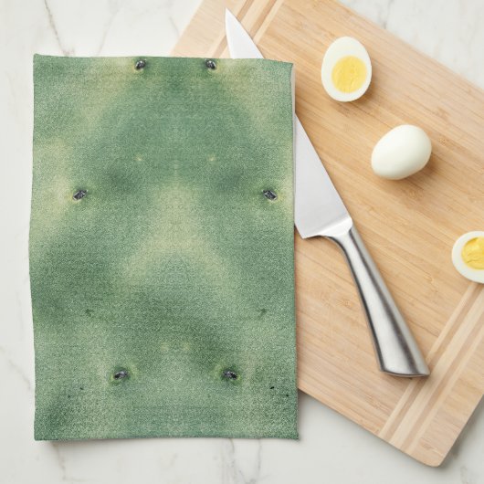 Linge De Cuisine Prickly Pear Texture Pale Pastel Vert (Quart Plié)