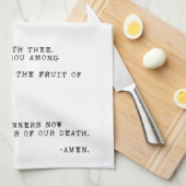 Linge De Cuisine Prière de Hail Mary (Quart Plié)