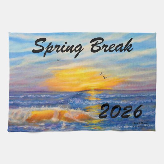LINGE DE CUISINE "PRINTEMPS BREAK 2026 OCEAN WAVE" (Horizontal)