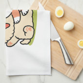 Linge De Cuisine Printemps dans la laideur - Illustration de chien  (Quart Plié)