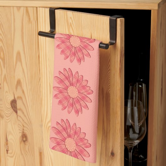 Linge De Cuisine Printemps Pêche (Pliage en tiers)