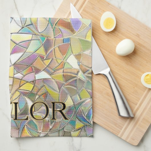 Linge De Cuisine Prismatic Stained Glass Effect - Rainbow Prismatic (Quart Plié)