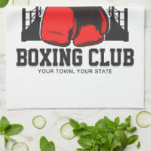 Linge De Cuisine Pro Boxer AJOUTER NOM Gants rouges Boxer Ring Trai (Plié)