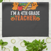 Linge De Cuisine Professeur d'Halloween fantôme drôle de 4e année (Plié)