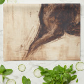 Linge De Cuisine Profil du cheval sauvage Brown (Plié)