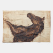 Linge De Cuisine Profil du cheval sauvage Brown (Horizontal)