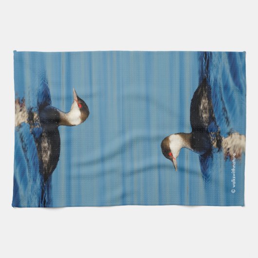 Linge De Cuisine Profil d'une Grebe à cornes (Horizontal)