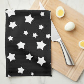 Linge De Cuisine Profil sous convention astérisque noir et blanc (Quart Plié)