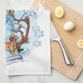 Linge De Cuisine Promenade d'hiver (Quart Plié)