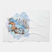 Linge De Cuisine Promenade d'hiver (Horizontal)