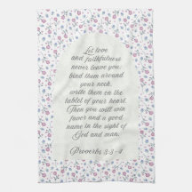 Proverbes 3:3–4 Floral Écriture Sainte 