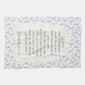 Linge De Cuisine Proverbs 3:3–4 Floral Scripture  (Horizontal)