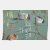 Linge De Cuisine Psaume 46:10 Bible chrétienne Verse Image (Horizontal)