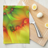 Linge De Cuisine Psychedelic Colorful Modern Abstract Fractal Art (Quart Plié)