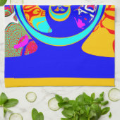 Linge De Cuisine Psychedelic Groove : Pop Art Énergie Abstraite (Plié)