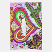 Linge De Cuisine Psychédélic Rainbow Heart (Vertical)
