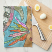 Linge De Cuisine Psychédélic Sea Turtle Seahorse (Quart Plié)