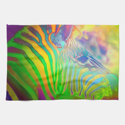 Linge De Cuisine Psychédélic Wild Life Zebra (Horizontal)