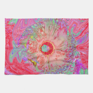 Linge De Cuisine Psychédélique Corail Rétro Hibiscus arc-en-ciel