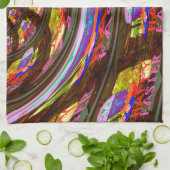 Linge De Cuisine Psychédélique Pâques Kaleidoscope Art (Plié)