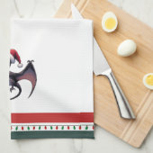 Linge De Cuisine Pterodactyle de Noël (Quart Plié)